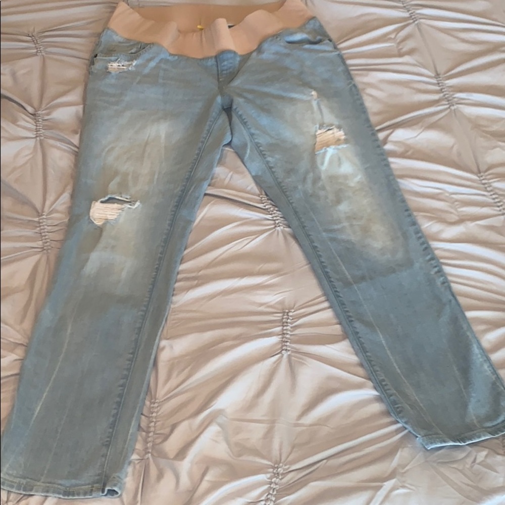 Maternity Distressed Denim Jeans 🔹Bundle & Save🔹